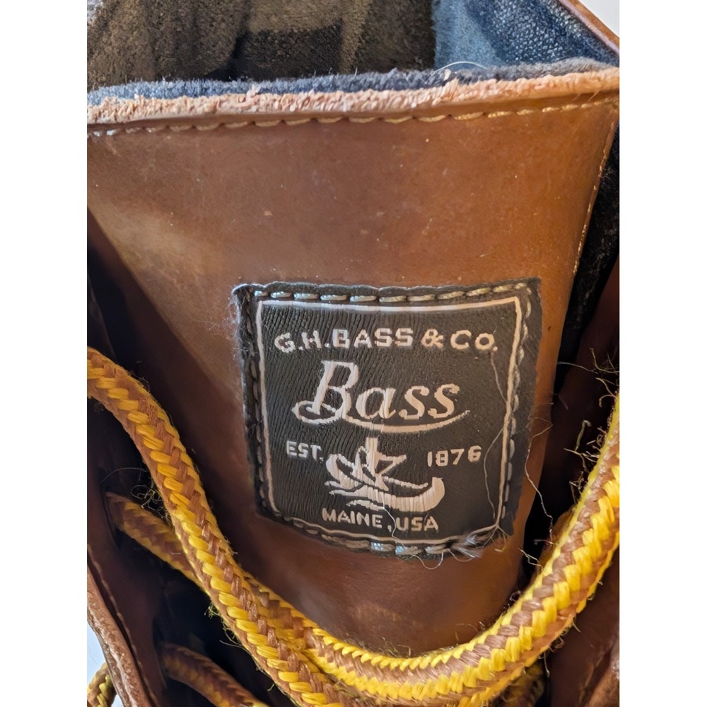 G.H. BASS Harlequin Duck Boots Women's Size 9M – Brown Leather, Moderate Wear - Picture 5 of 7